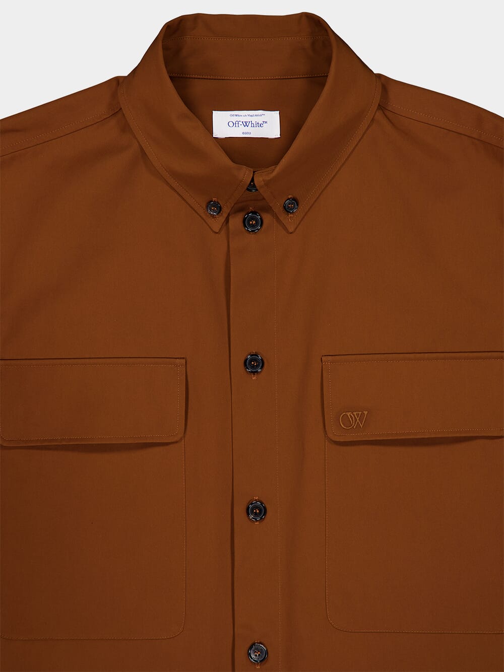 Tobacco Brown Embroidered Shirt