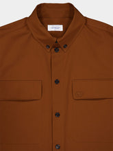 Off-White Tobacco Brown Embroidered Shirt