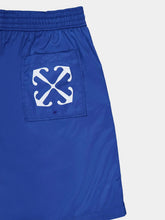 Off-White Monogram Blue Swim Shorts