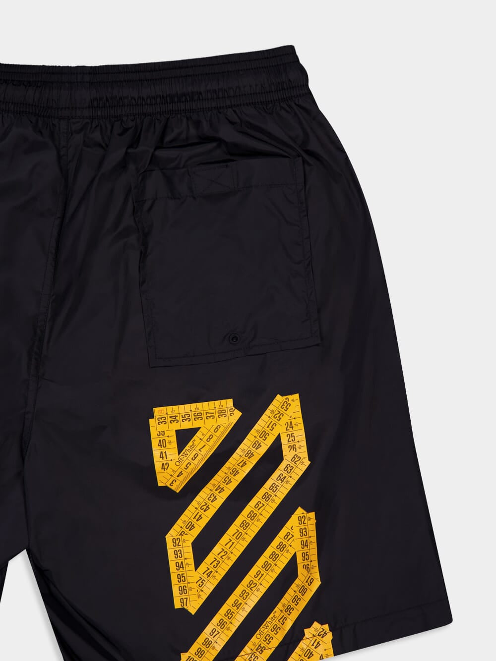 Black Tape-Detail Swim Shorts