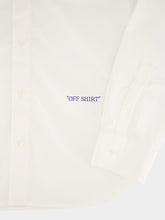 Off-White White Quote Poplin Shirt with Side Zips