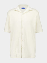 Off-White Cream Terry Cotton Bowling Shirt