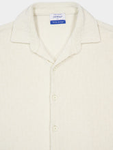 Off-White Cream Terry Cotton Bowling Shirt