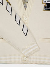 Off-White Cream Lion Varsity Knit Cardigan
