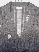 Off-White Distressed Mohair Gradient-Effect Cardigan