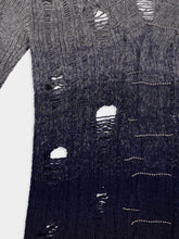 Off-White Distressed Mohair Gradient-Effect Cardigan