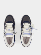 Off-White Grey Melange and Light Blue OOO Patent Sneakers