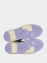 Off-White Grey Melange and Light Blue OOO Patent Sneakers