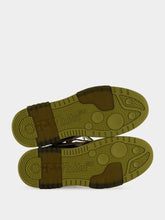 Off-White Army Green and Sand OOO Patent Sneakers