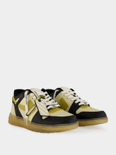 Off-White Sand and Golden Brown OOO Varsity Leather Sneakers
