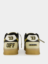 Off-White Sand and Golden Brown OOO Varsity Leather Sneakers