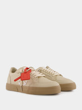 Off-White Beige New Low Vulcanized Calf Leather Sneakers