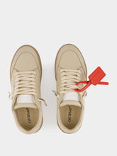 Off-White Beige New Low Vulcanized Calf Leather Sneakers