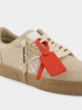 Off-White Beige New Low Vulcanized Calf Leather Sneakers