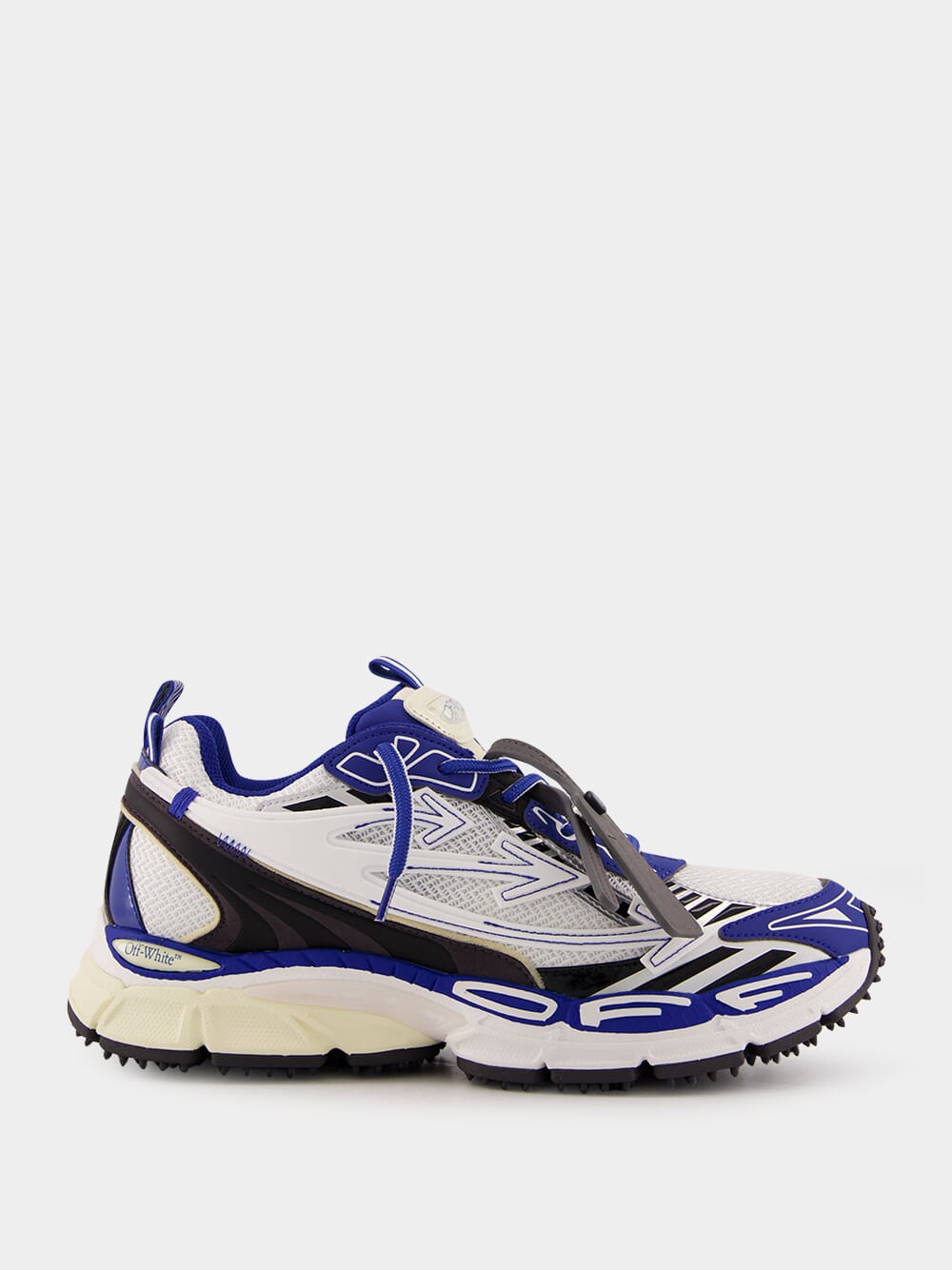 Off-White Men\'s Athletic Sneakers in White, Black, and Blue Off-White Be Right Back Military Sneakers | Saks Fifth Avenue main image 4