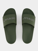 Off-White Green Bookish Sliders