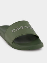 Off-White Green Bookish Sliders