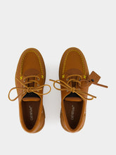 Off-White Brown Leather Hybrid Boat Shoes