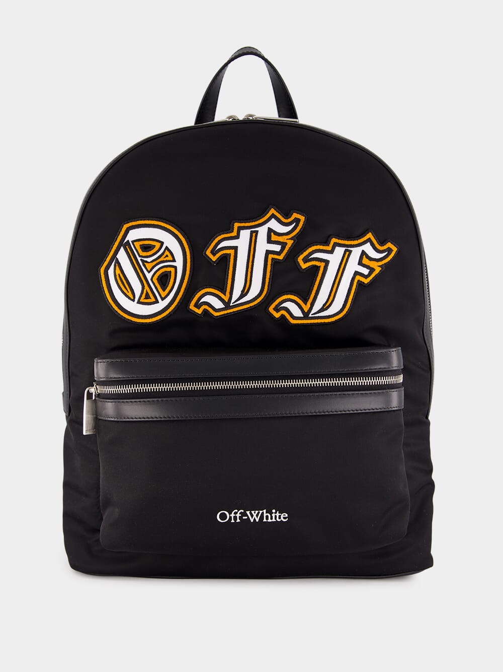 Black Patch Logo Nylon Backpack