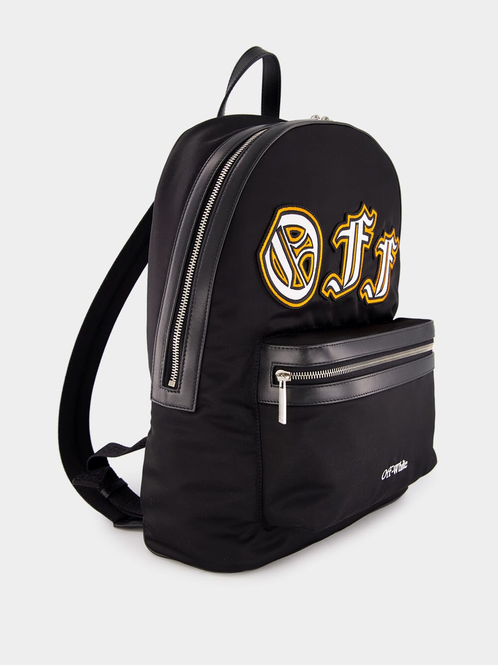 Black Patch Logo Nylon Backpack