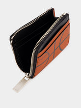 Off-White Orange Basketball Zip-Around Wallet in Calfskin