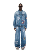 Off-White Blue Character Diag Straight Jeans