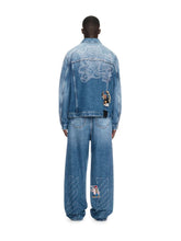 Off-White Blue Character Diag Straight Jeans