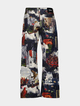 Off-White World Paint Dusty Blue Relaxed Jeans