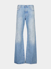 Off-White Blue Paint Effect Relaxed-Fit Jeans