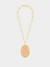 Sylvia Toledano Gold Necklace with Pink Quartz