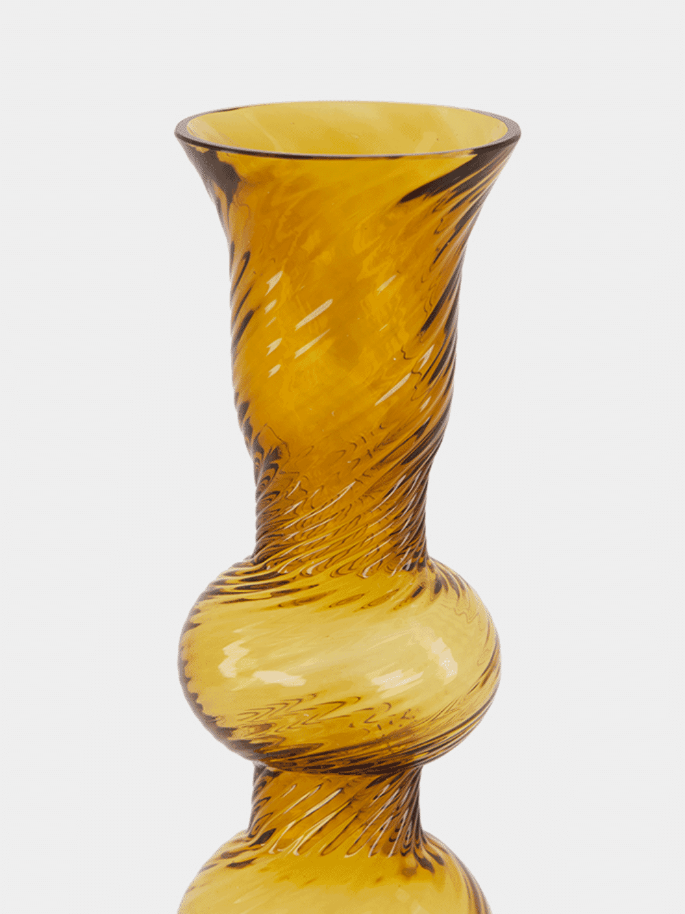 Amber Murano Glass Bubble Candlestick