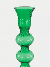 La DoubleJ Green Murano Glass Triple-Bubble Candlestick