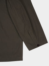 Lemaire Dark Brown Cotton Workwear Shirt Jacket