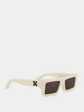 Off-White Ivory Ruby Dark Grey Lens Sunglasses