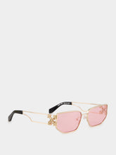 Off-White Allen Shiny Gold Sunglasses