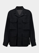 Black Soft Wool Field Jacket