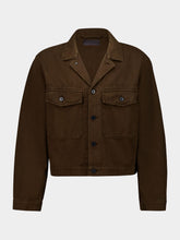 Lemaire Cacao Brown Broken Twill Trucker Jacket