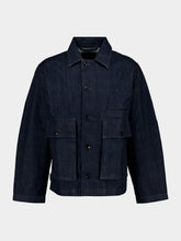 Indigo Denim Jacket Boxy Cotton