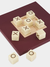 Hector Saxe Paris Aubergine Leather Tic Tac Toe