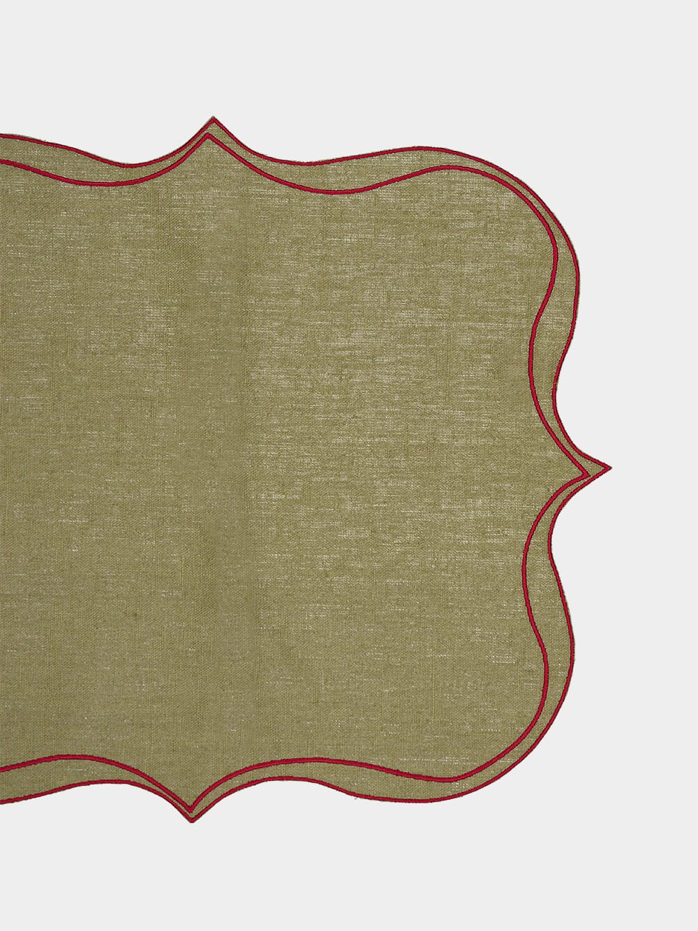 Olive Coated Linen Placemat