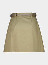 Prada Argilla Cotton Belted Mini Skirt