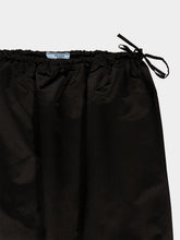 Prada Black Silk Satin Midi Skirt