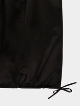 Prada Black Silk Satin Midi Skirt