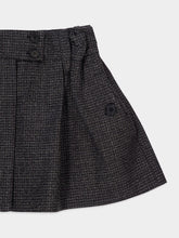 Prada Black and White Wool Gingham Miniskirt