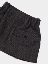 Prada Black and White Wool Gingham Miniskirt