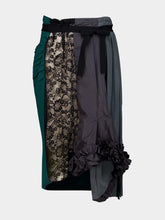 Prada Hematite Patchwork Midi Skirt