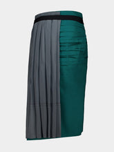 Prada Hematite Patchwork Midi Skirt