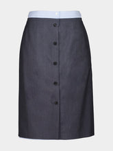 Prada Ardesia Light Mohair Midi Skirt