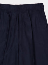 Prada Navy Blue Straight-Fit Silk Pants