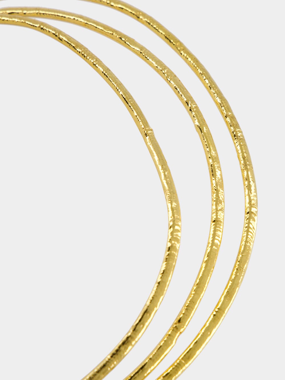 Triple-Band Gold Torque Necklace